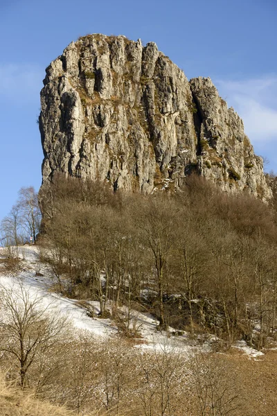Steile Felsklippe im Harzgebirge — Stockfoto
