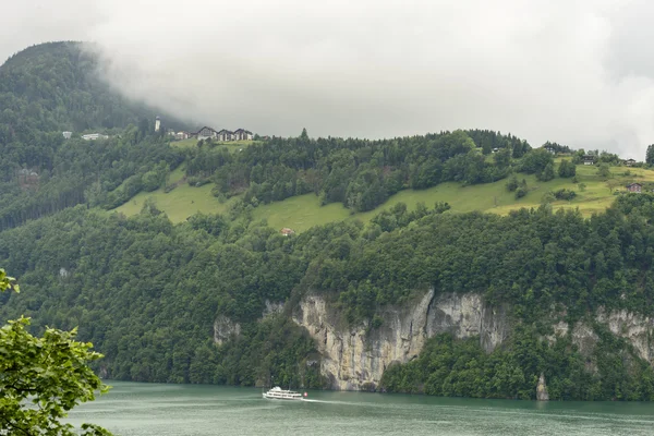 Seelisberg Köyü Viervald Gölü, Uri, İsviçre — Stok fotoğraf