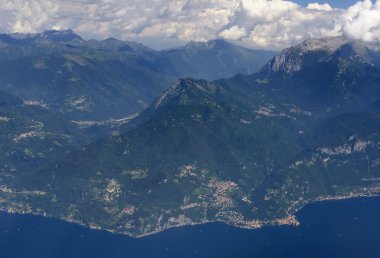 Hava Varenna Köyü Como Gölü, İtalya