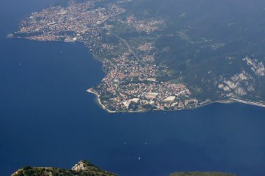 Abbadia Lariana ve Mandello köylerinin hava, Italya