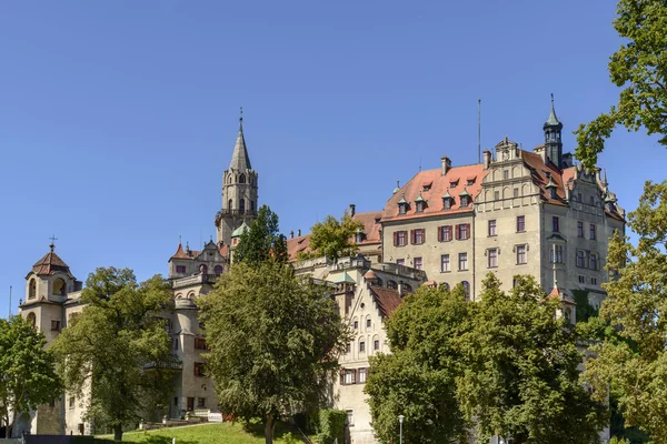 Sigmaringen vár keleti oldalon, Baden Wuttenberg — Stock Fotó