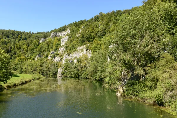 Donau river near Gutenstein, Germany — Stockfoto