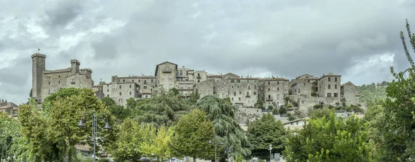 Paysage Urbain Panoramique Partie Montante Ville Historique Château Tourné Dans — Photo