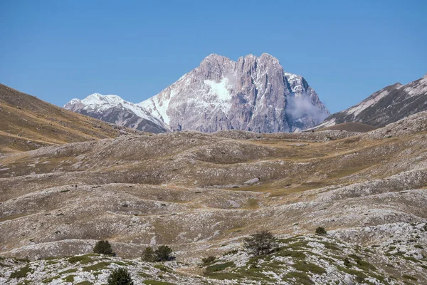 Paysage Avec Des Pentes Stériles Corno Grande Pic Tourné Dans — Photo