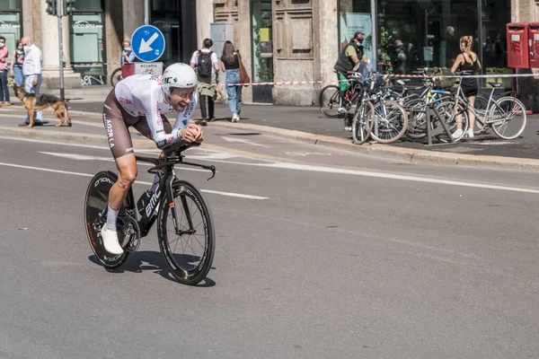 Milano Italia Maggio Ultima Tappa Del Giro 2021 Lawrence Warbasse — Foto Stock