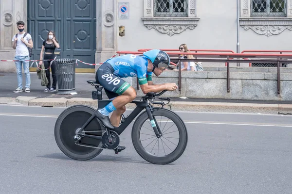 Milán Italia Mayo Última Etapa Del Giro 2021 Vincenzo Albanese —  Fotos de Stock