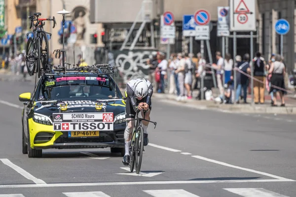 Mailand Italien Mai Letzte Etappe Des Giro 2021 Mauro Schmid — Stockfoto