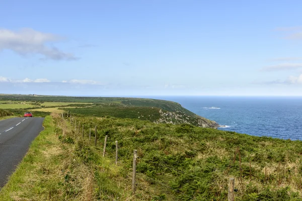 St Just, Cornwall yakınındaki sahil yolu — Stok fotoğraf