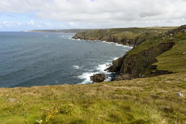 Linia brzegowa morze koniec ziemi, Cornwall — Zdjęcie stockowe