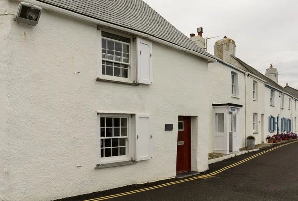 Vecchi cottage in pietra a St. Mawes, Cornovaglia — Foto Stock