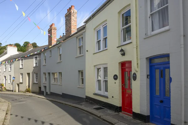 Straat bochten in Fowey, Cornwall — Stockfoto