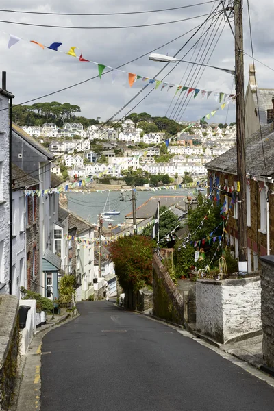 Steep street at Polruan, Cornwall — Stock Photo, Image