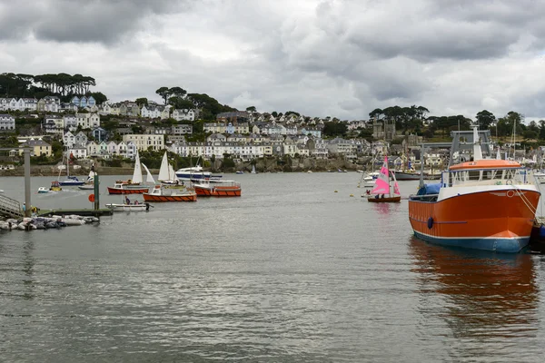 Weergave, Polruan, Cornwall haven — Stockfoto