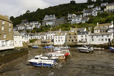 Cityscape düşük tide, Polperro ile
