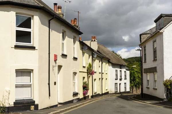 Curvas de la calle en Moretonhampsted, Devon — Foto de Stock