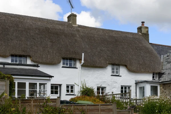 Straw roof cottage at North Bovey, Devon — Stock Photo, Image