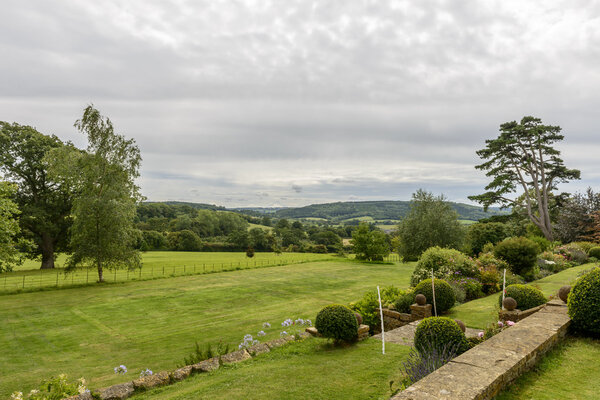 garden and Devon countryside