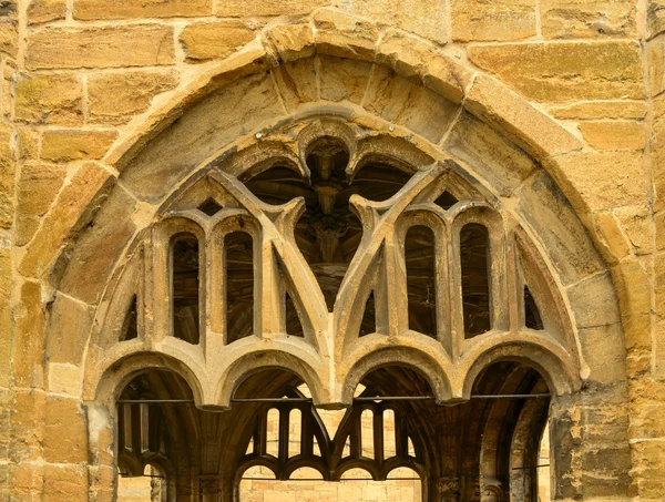 Stone arch detalj, Sherborne — Stockfoto