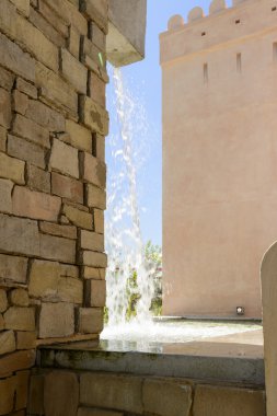 waterfall at Oman pavillon, EXPO 2015 Milan
