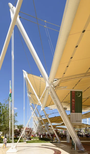 Iron post of decumano shading, EXPO 2015 Milan — Stock Photo, Image