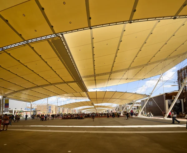 Under Decumano  tensile roof, EXPO 2015 Milan — Stock Photo, Image