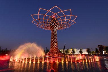 light show at Tree of Life 06, EXPO 2015 Milan