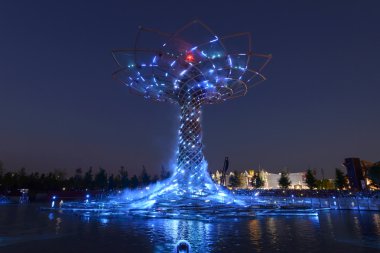 light show at Tree of Life 08, EXPO 2015 Milan