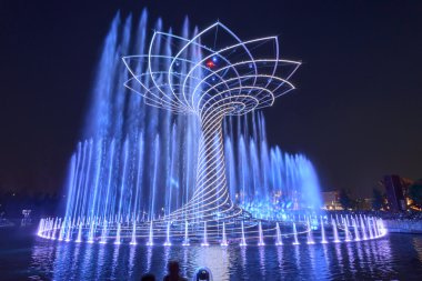 light show at Tree of Life 15, EXPO 2015 Milan