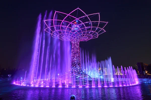 light show at Tree of Life 16, EXPO 2015 Milan