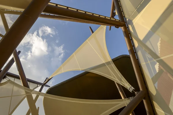 Shading sails deitail at Kwait Pavilion, EXPO 2015 Milan — Stockfoto