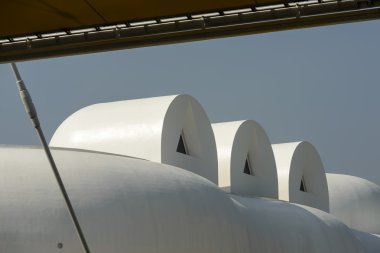 row of white domes at Corea Republic Pavilion , EXPO 2015 Milan