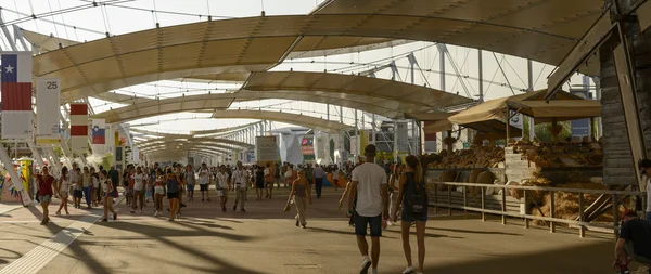 Shadow under Decumano tensile membrane structure, EXPO 2015 Mila — Stok fotoğraf