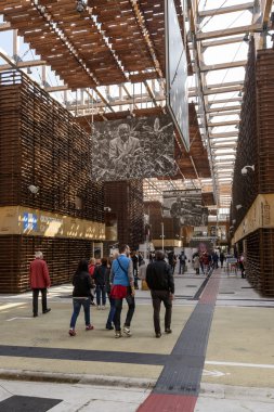 central hall of coffee cluster pavilion , EXPO 2015 Milan
