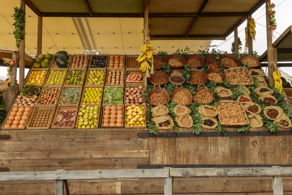 Exhibition of mockup of fruit and nut food , EXPO 2015 Milan — Zdjęcie stockowe