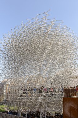 steel structure at Great Britain pavillon , EXPO 2015 Milan