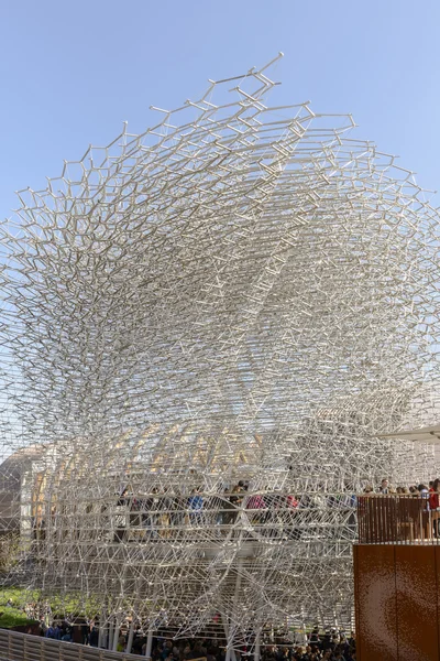 Steel structure at Great Britain pavillon , EXPO 2015 Milan — Zdjęcie stockowe