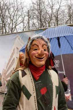 smiling mask at Carnival parade, Stuttgart
