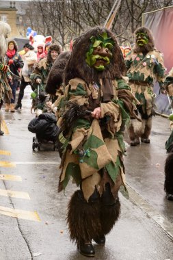 sylvan mask at Carnival parade, Stuttgart