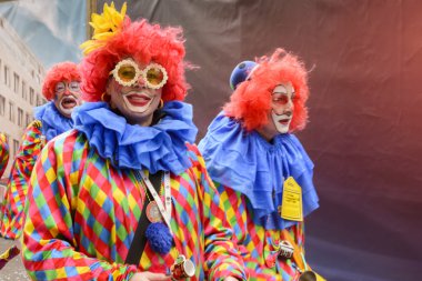 group of clowns at Carnival parade, Stuttgart