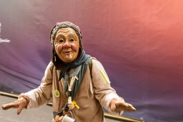 Funny mask at Carnival parade, Stuttgart — Stockfoto