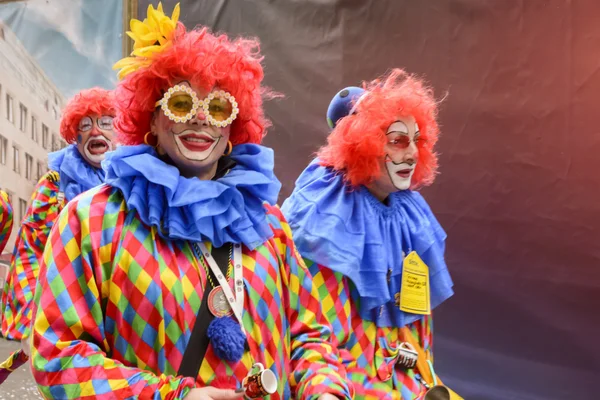 Group of clowns at Carnival parade, Stuttgart — Zdjęcie stockowe