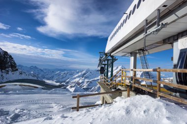 Ski slope in Valsesia, Alagna, Italy clipart