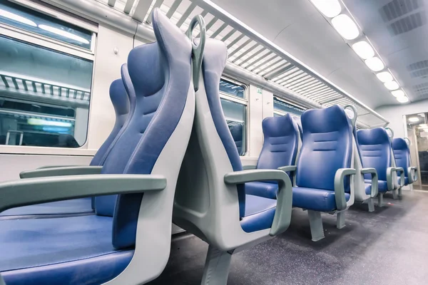 Vista interna di un treno moderno — Foto Stock