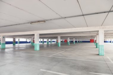 Empty parking lot area