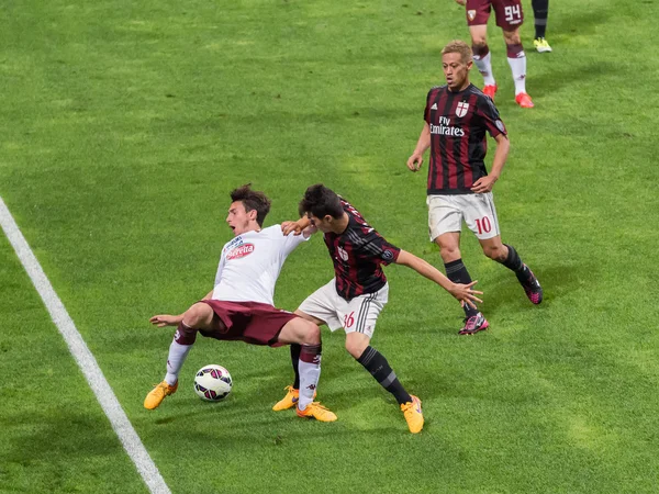 AC Milan Vs Torino Fc a San Siro stadionban, Milánó, Olaszország — Stock Fotó