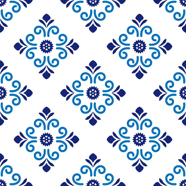 Azulejos portugiesische traditionelle Zierfliese — Stockvektor