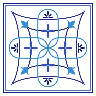 Azulejos Portekiz geleneksel süs taşı