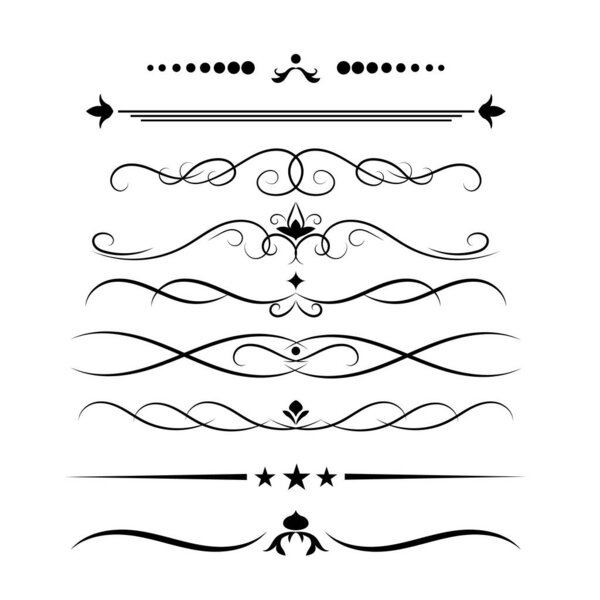 Набор разделителей декоративного текста