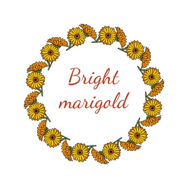 Çerçeve yuvarlak takvimine sahip tebrik kartı şablonu