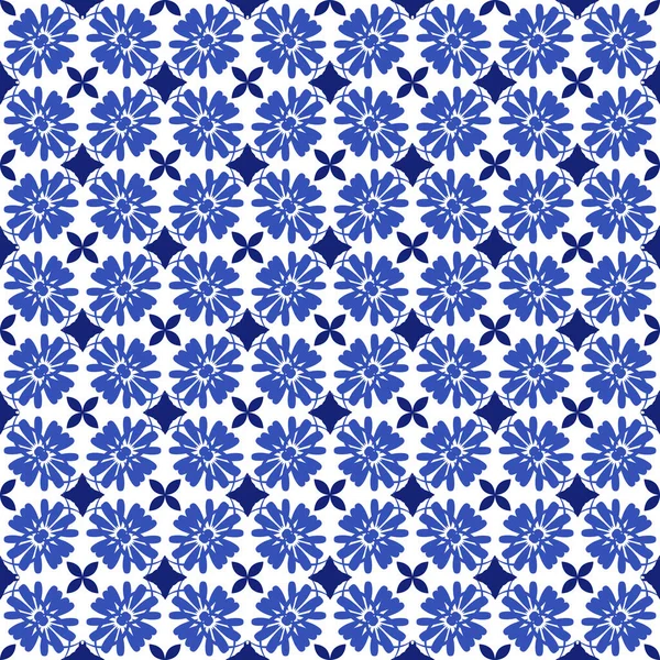 Azulejos葡萄牙传统观赏性瓷砖 — 图库矢量图片